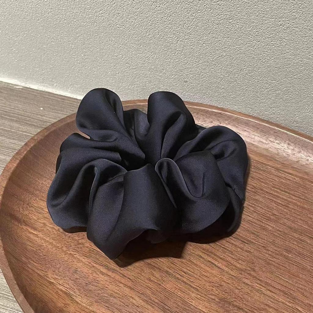 Luxury Satin Hair Tie: High-End French Design, Korean Leather Style