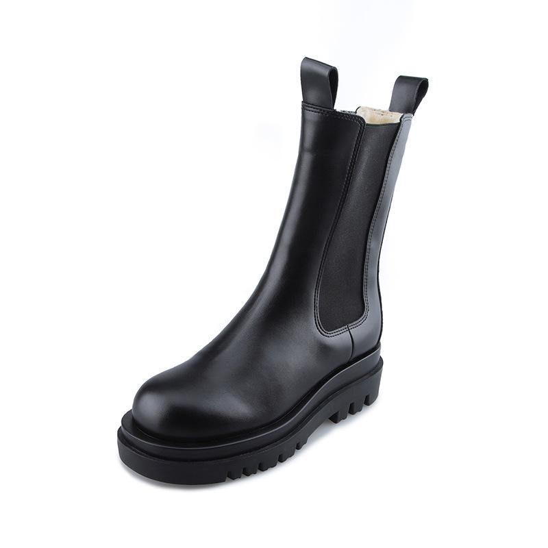 Snow boots women's new fur integrated fleece thickened warm boots winter cotton shoes platform Martin boots