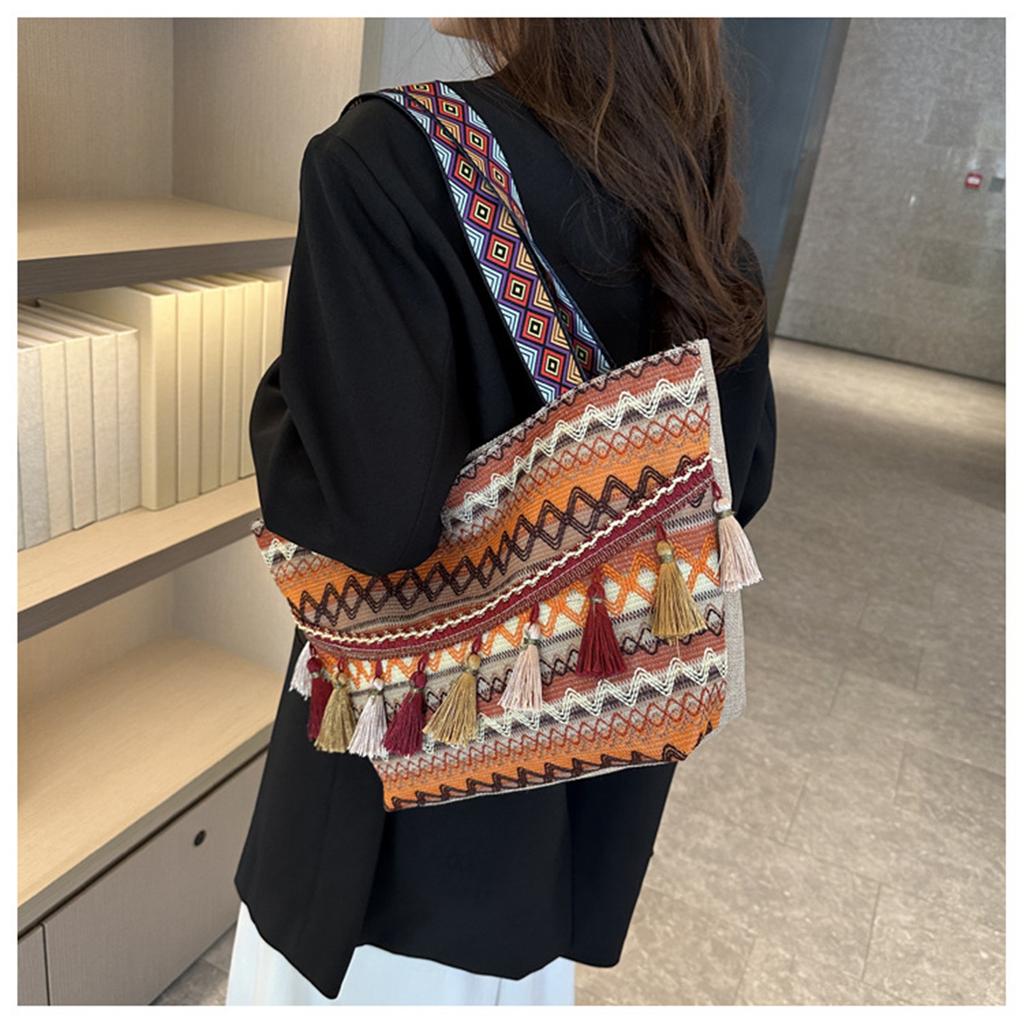 New Simple Casual Commuting Shoulder Bag Fashionable Tote Bags   Canvas Women'S Shopping Bags