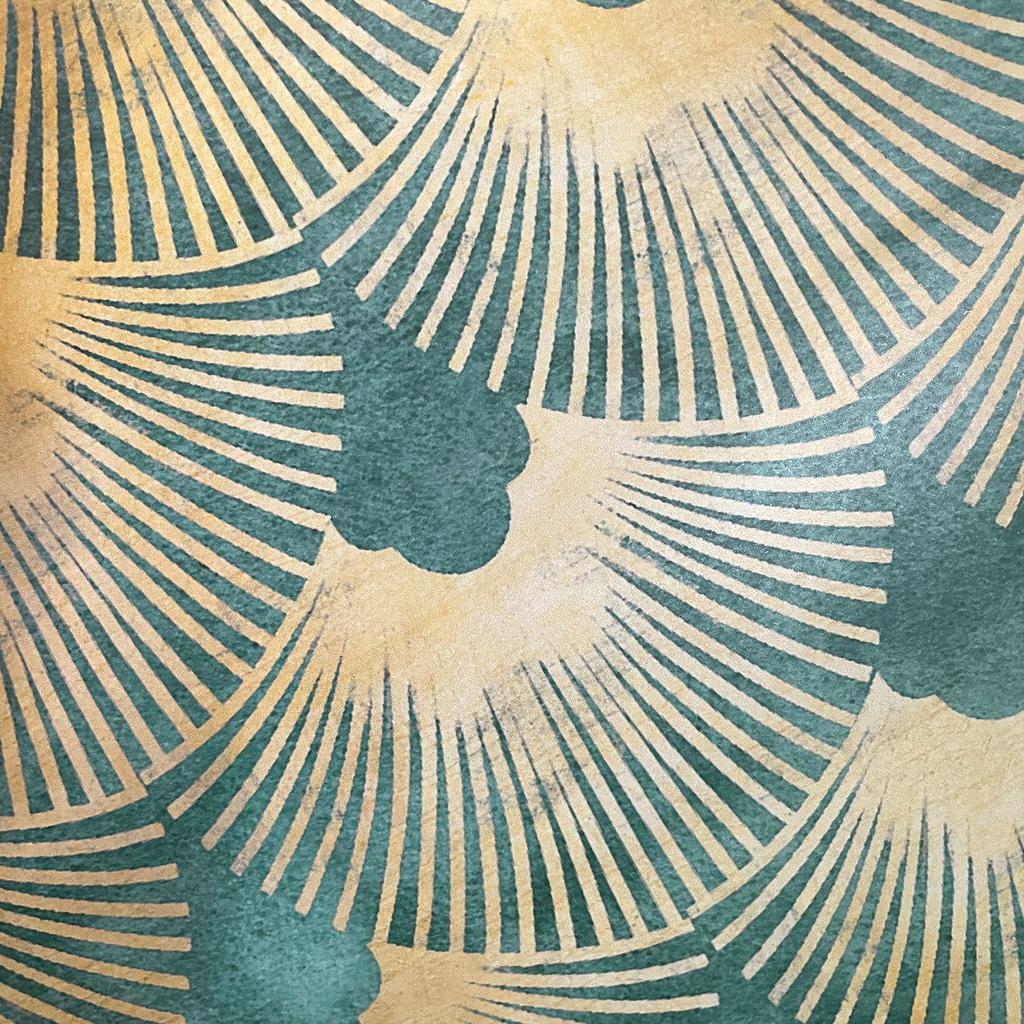 Abziehen & Aufkleben Tapete Floral Gold Grün Vintage Geometrische Tapete Art Deco Selbstklebende Kontaktfolie für Küche Möbel