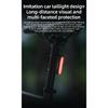 ROCKBROS Intelligentes Start-Stopp Fahrrad-Rücklicht Magnetisches Rücklicht 7 Modi LED Fahrrad-Nachtfahr Ausrüstung Intelligenter Bremsensor