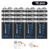 Batteria ricaricabile USB 9V 9V 1200mAh 6F22 Batteria agli ioni di litio Batterie USB per multimetro Metal Detector chitarra elettrica