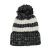 Pullover Hat Men's and Women's Autumn and Winter Thickened Warm Wool Hat Outdoor Riding Blended Striped Knitted Hat