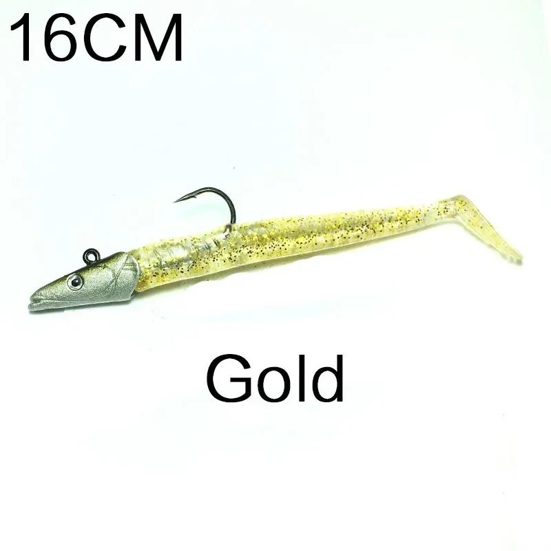 Soft Lure Bait Silicone Jig Fish Head Sinking Fishing Lure for Fresh and Salt Water Vivid Natural Live Body Jigging