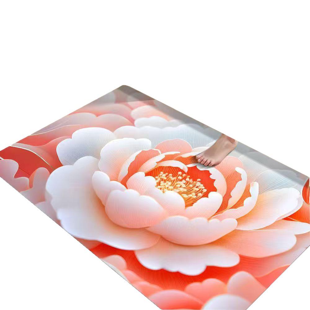 

3D Цветочный Абсорбирующий Нескользящий Коврик для Ванной из Диатомовой Земли – Машинная Стирка 40x60 cm