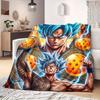 Dragon Ball Printed Flannel Blanket Warm Comfortable, For Bedrooms, Sofas, Beds, Chairs, Picnics, Travel -HE1