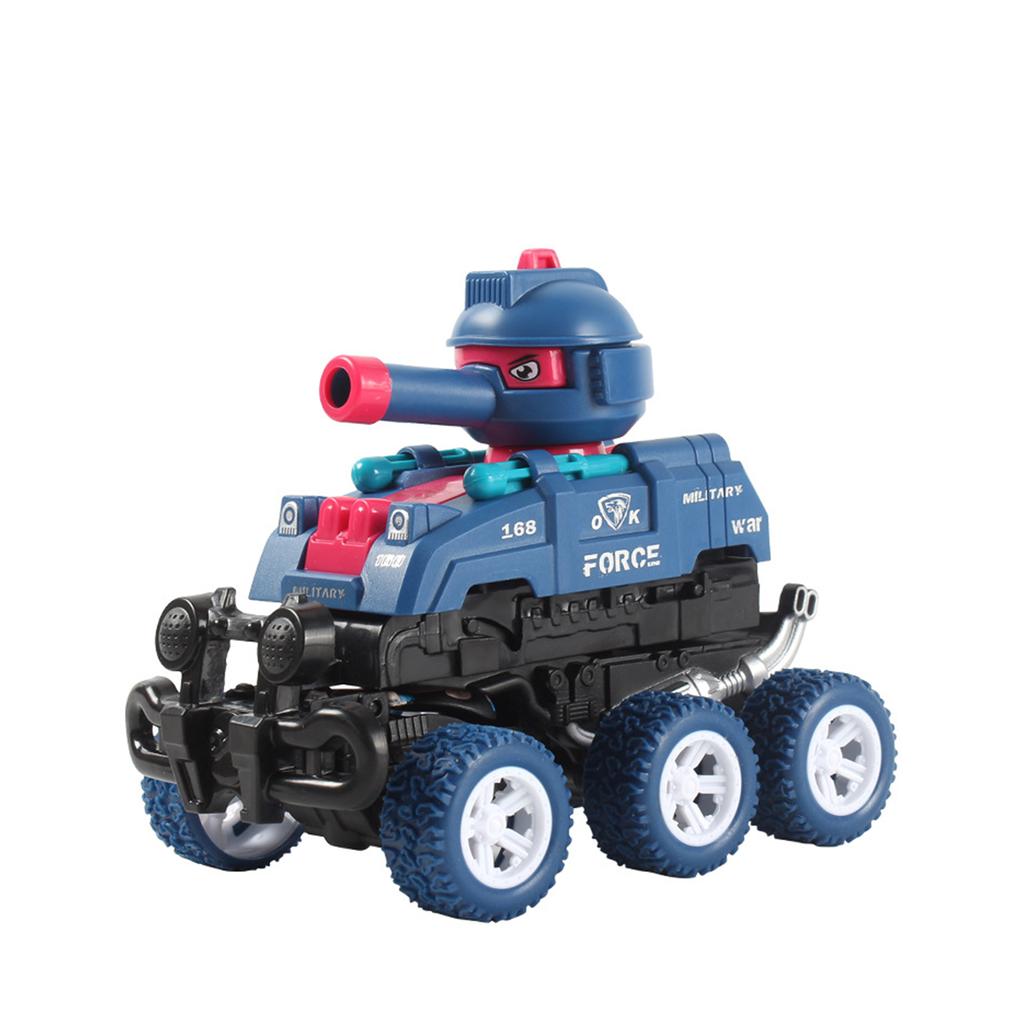 Collision Tank Vehicle with Two Forms of Deformation, Six Wheeled Inertial Tank Off-road Vehicle Toy