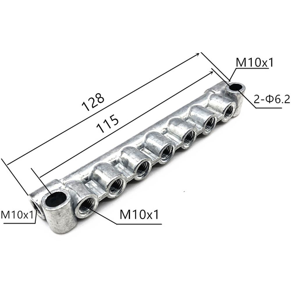 M8 M10 Pitch 1mm 2 3 4 5 6 7 8 10 Ways 4-12 Ports Zinc Alloy Resistance Oil Distributor Block Splitter Lubrication System