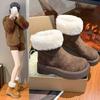 New Thick-soled Snow Boots, Fleece and Thickened Warm Cotton Shoes, Anti-slip Ankle Boots