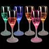 Led Luminoso Copo de Vinho Neon Copo de Champanhe Copo de Vinho de Pé Alto Plástico Copo de Coquetel Decoração de Atmosfera de Festa de Casamento