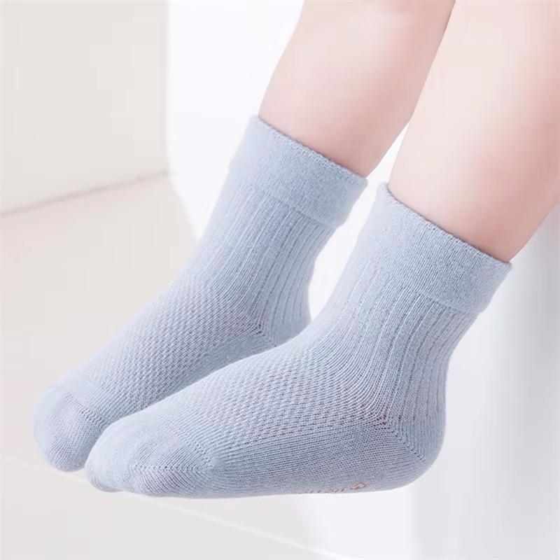 Summer Mesh Thin Baby Toddler Boy Girls Sock Cotton Casual Solid Children's Socks For Girls Boys Soft Breathable Kids Sock 0-5Y