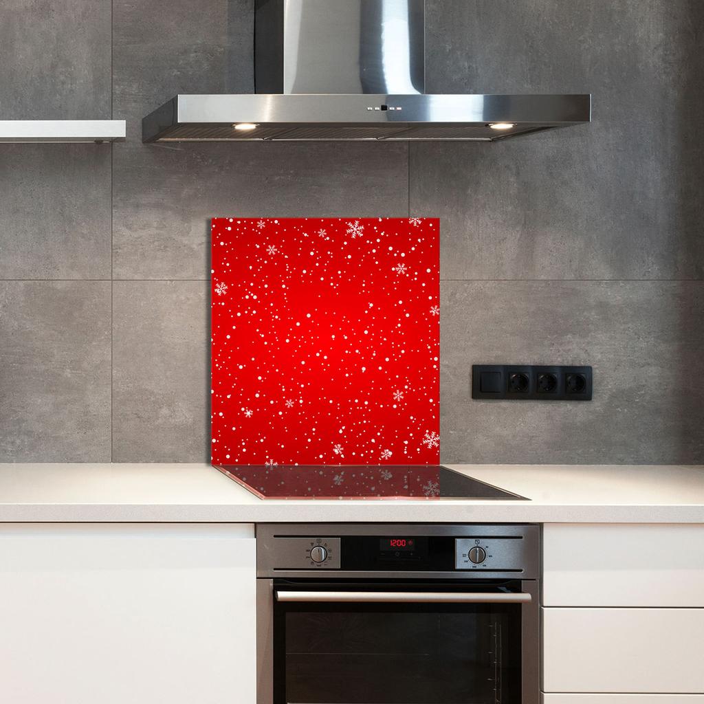 PANEL SZKLANY DO KUCHNI 60x65 Czerwona
