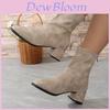 Stylish Casual Chunky Heeled Martin Boots For Women In Classic Solid Colors 2024