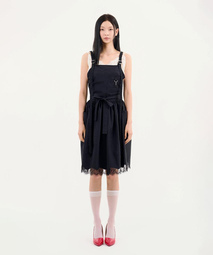 Eipeuleonwei Rapunzel Black Apron Size 2
