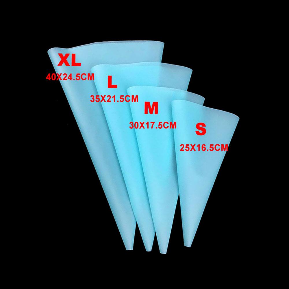 Silikon Welt 4 Stück Küchenhelfer Spritzbeutel DIY Kuchen Dekoration Lebensmittelqualität EVA Backzubehör Wiederverwendbare Spritzbeutel