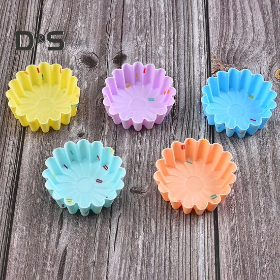 5Pcs 9 Styles Cake Mold Heat Resistant Utility Cake Decorating Muffin Cup