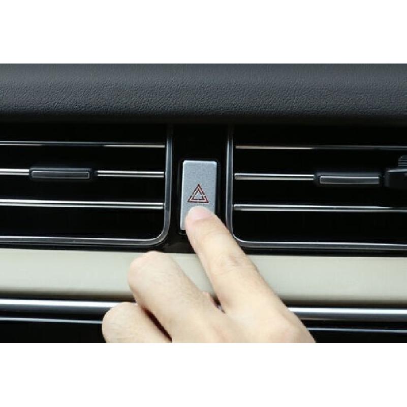 For Range Rover L405 Emergency Light Switch 18-2022 Sticker Trim Silver Alloy