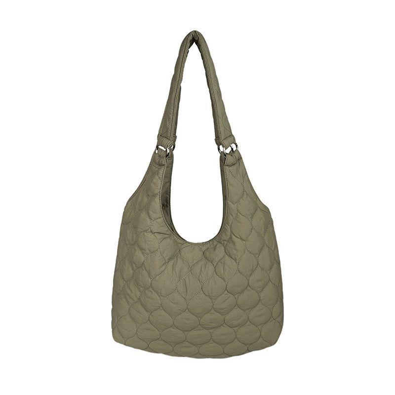 Tragetasche - Große Einzelschultertasche für den Freizeitgebrauch, mit einer elastischen Öffnung an der Seite für einfachen Zugriff.