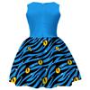 Girls Sleeveless Dress Witch Hunting Girls Group Full Print Galaxy Music Note Skirt with Big Bow Kids Princess Party Birthday Casual Sundress Little