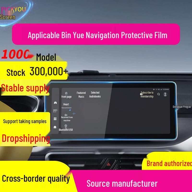 Tempered Glass Screen Protector for 25 Geely Bin Yue L Models - Large Central Control