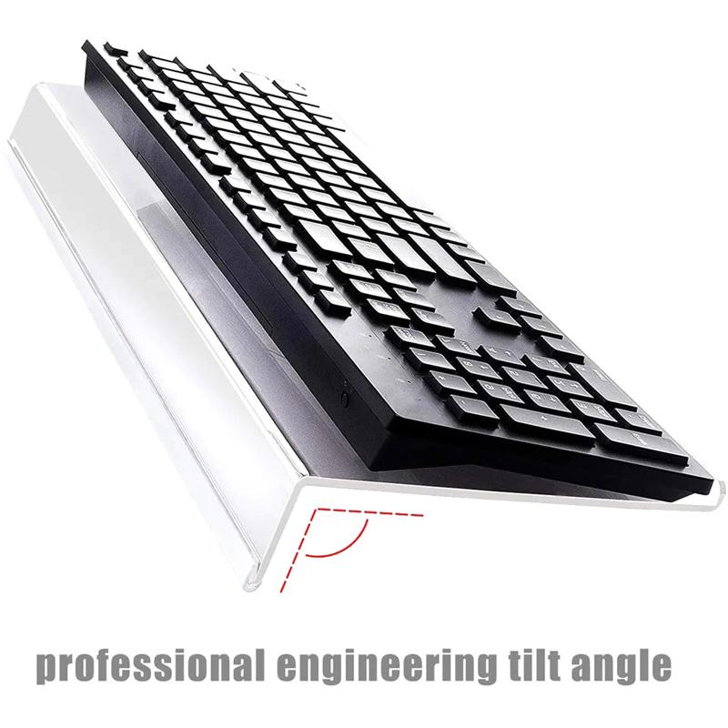 Keyboard Display Stand Laptop Stand Keyboard Riser Notebook Computer Keyboard Feet Acrylic Adjustable Tilting Keyboard Lifter