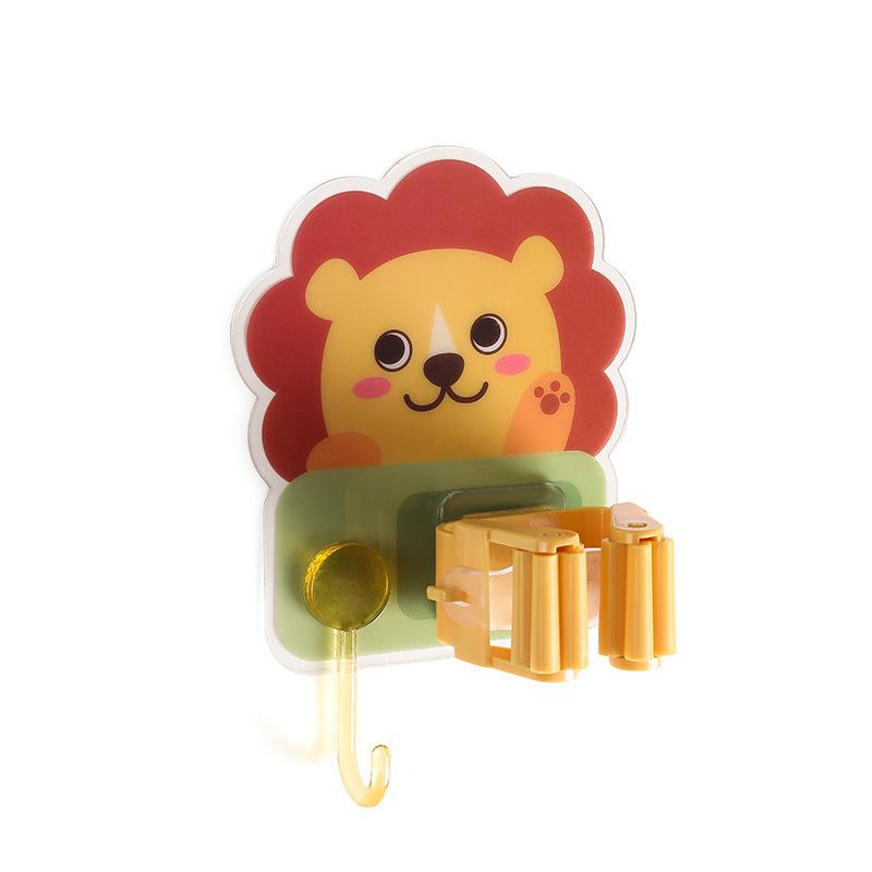 

Креативный мультяшный настенный крючок для швабры без сверления для ванной, балкона