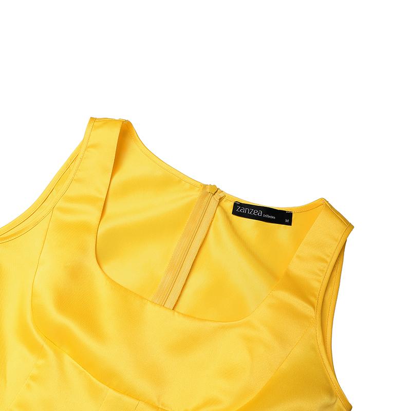 ZANZEA Women Summer U-Neck Casual Sleeveless A-line Long Dress