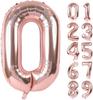 Smlpuame Number Balloon 40 Inch Large Birthday Party Balloon Aluminum 90cm Rose Gold Happy Birthday Wedding Anniversary Event Decor