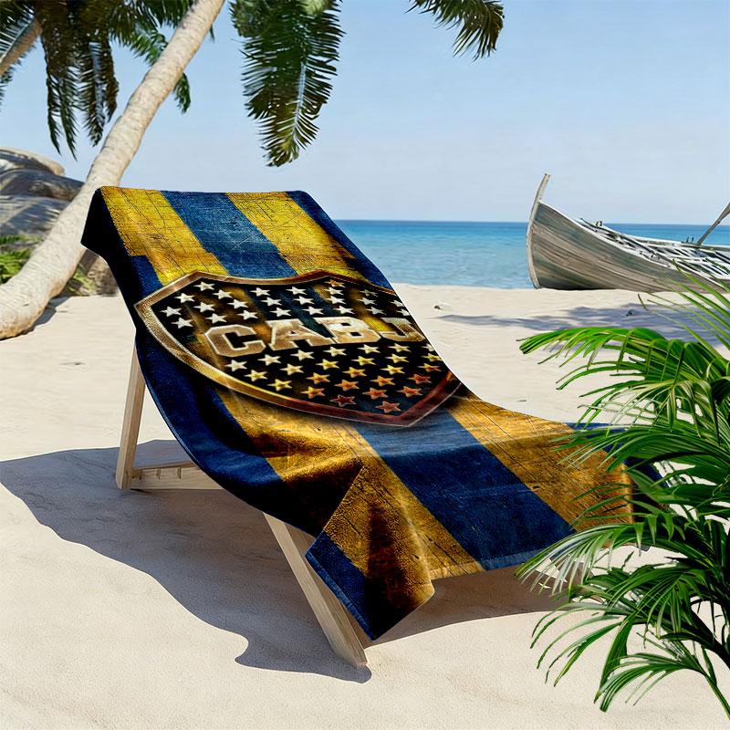 Boca Juniors Print Strandtuch, Großes Weiches Schnelltrocknendes Handtuch für Strand Camping Schwimmen