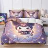 Kuromi Sanrio Bedding Sets 3D Comforter Bed Cover Duvet Cover Pillow Case 2-3 Pieces Sets Children Bedroom Decoration