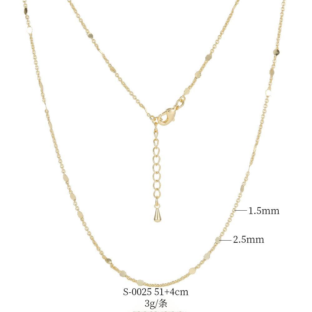 14K Gold Plated Copper DIY Plain Necklace Chain O Twist Snake Multiple Sizes