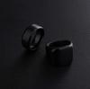 Fashion Men's Smooth Black Stainless Steel Rings Width Signet Square infinity Finge Ring Hiphop Male Wedding Party Jewelry Gift