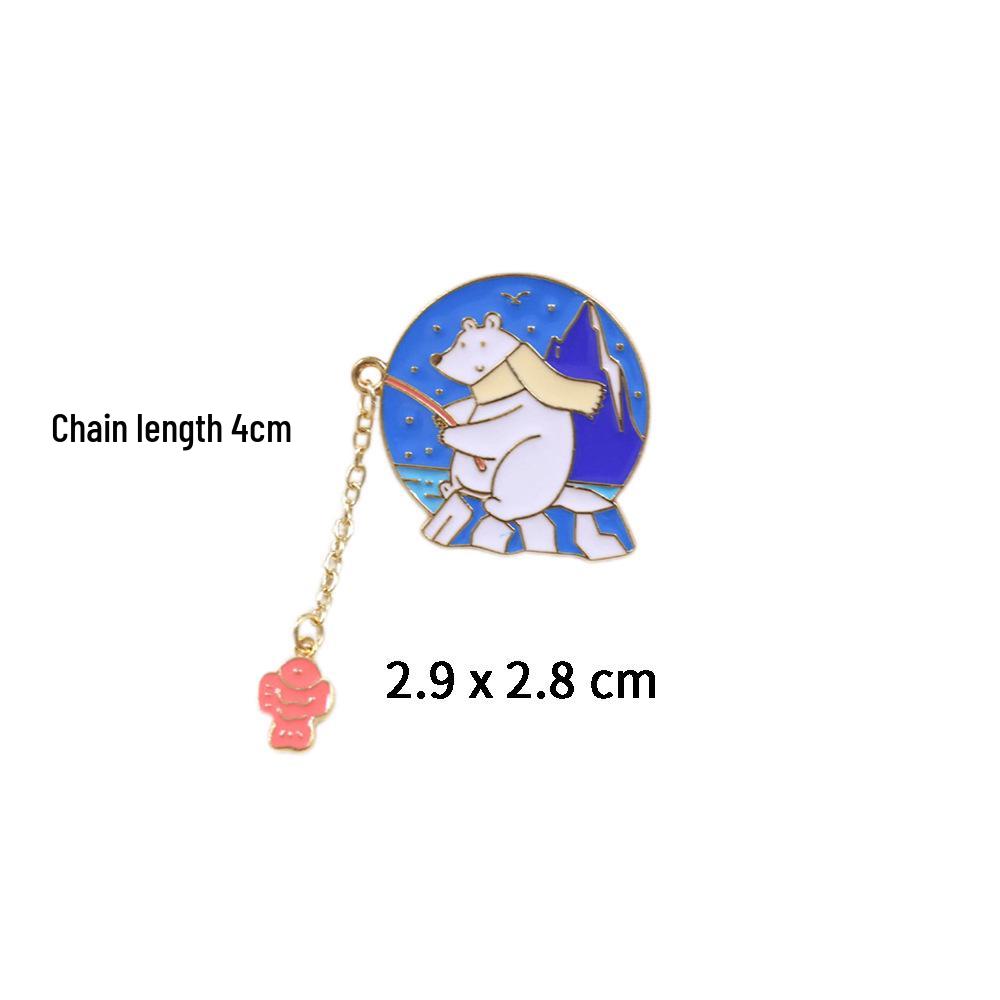 Cartoon Japanese-Style Animal Brooch: Cute Kitten, Rabbit, and Little Fox Metal Badge for Backpack or Clothing Accessory