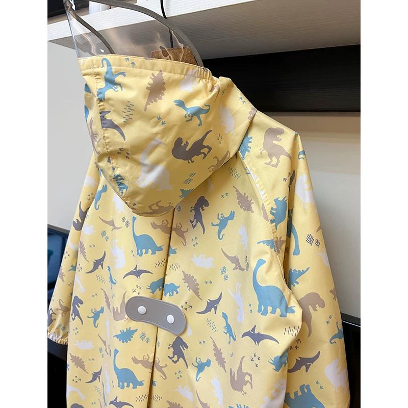 High-Quality 2026 New Cartoon Children's Raincoat, Quick-Drying, Breathable, Waterproof, Suitable for Kindergarten Boys and Girls, with Backpack Space