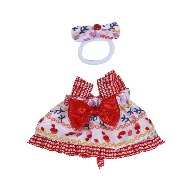 

Fashion Plush Toy Pendant Pearl Bow For Suspender Dress Multiple Styles Clothes Matching DIY Replacement Doll Clothing (No Doll)