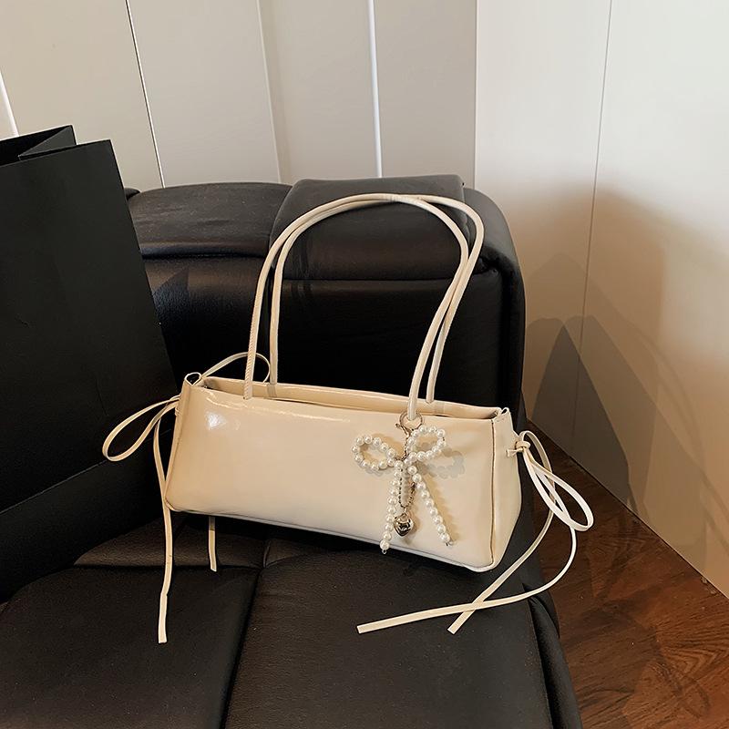Stylish Simple Bag Women's New Trendy Versatile Commuter Shoulder Bag Casual Bow Underarm Bag