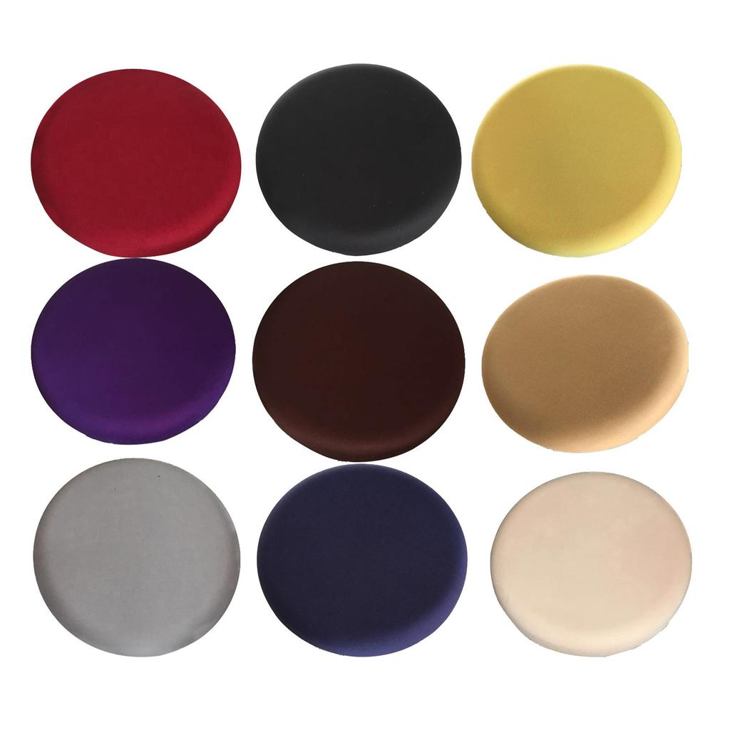 2Pcs Barstool Covers Round Washable Durable Soft Elastic Polyester Stool Slipcover Seat Covers for 12 Bar