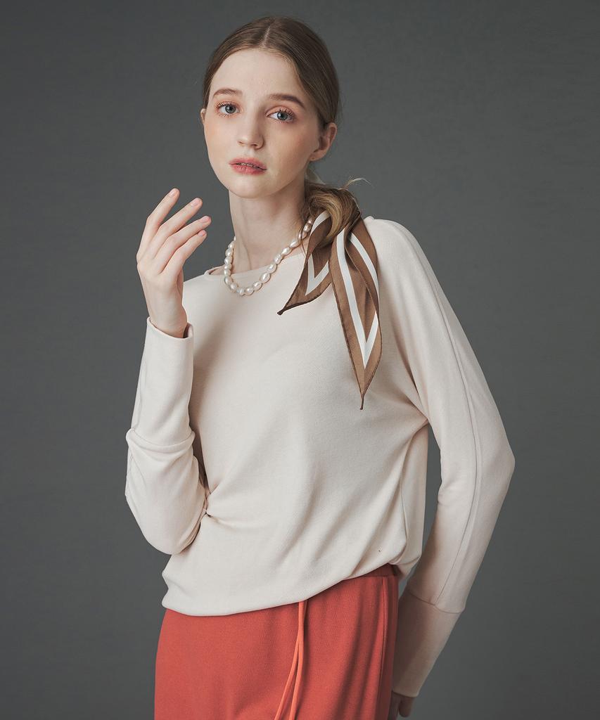 Pelimela Karina Draping Knit Dress (Red Orange)