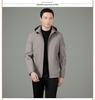 Men's Autumn 2025 Detachable Hood Business Casual Windbreaker Jacket