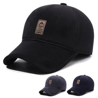 Autumn Winter Men's Hat Velvet Thick Ear Protection Baseball Cap Cycling Windproof Warm Baseball Cap