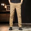 Men's Urban Casual Straight-Leg Cotton Trousers - Korean Style, Stretch Fabric, Spring Collection