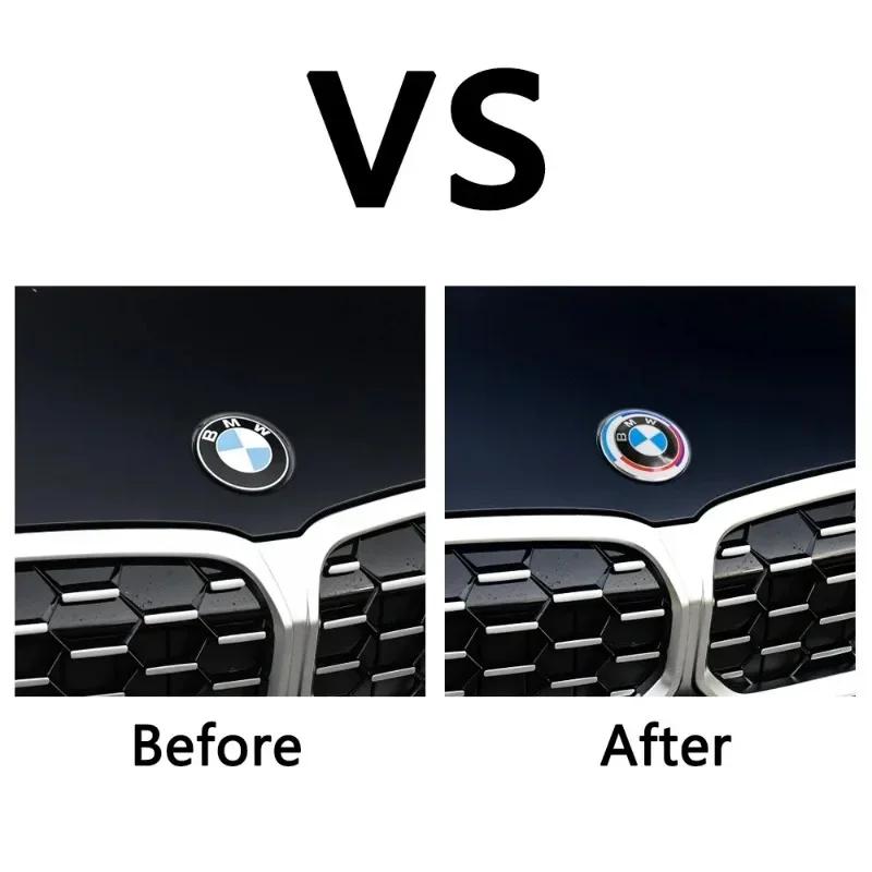 82mm 2-pinowy / 3-pinowy logo 50. rocznicy BMW X1 X3 X5 X7 F30 F20 F10 E28 E36 E46 E53 E90 E93 E87 logo na pokrywę silnika logo na bagażnik