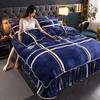 4pcs Bedding Set Fine Velvet Duvet Cover King Queen Size Thicken Quick Warm Coral Fleece Quilt Cover Bed Sheet Pillowcase