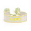 Handmade European Style Embroidered Love Bracelet with Tassels for Girls