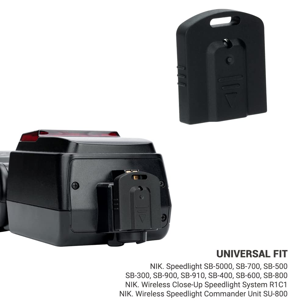 JJC Hot Shoe for Nikon Speedlites and Protective Flash Shoe Caps 2-Pack Covers/Caps SB-300, SB-400, SB-500, SB-600 Flashes,