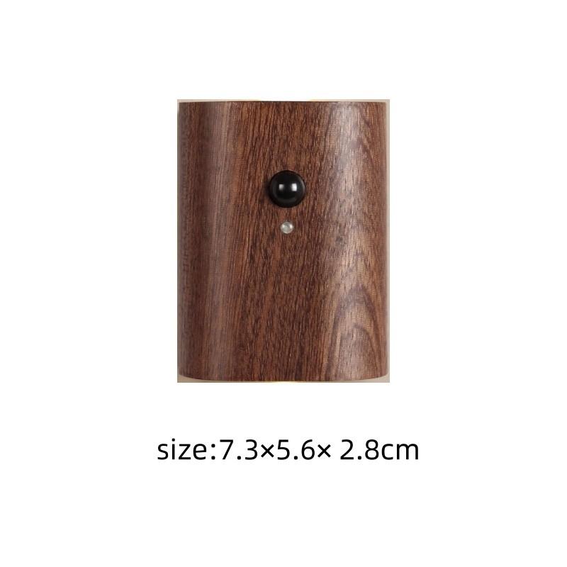 Modern Minimalist Wooden Wall Lamp With Touch Button Control For Bedroom And Living Room Decor