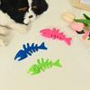 TPR Rubber Dog Toy Teeth Sharpening Fish Bone Design Durable Bite-Resistant Pet Chew Bone Elastic Dog Toy