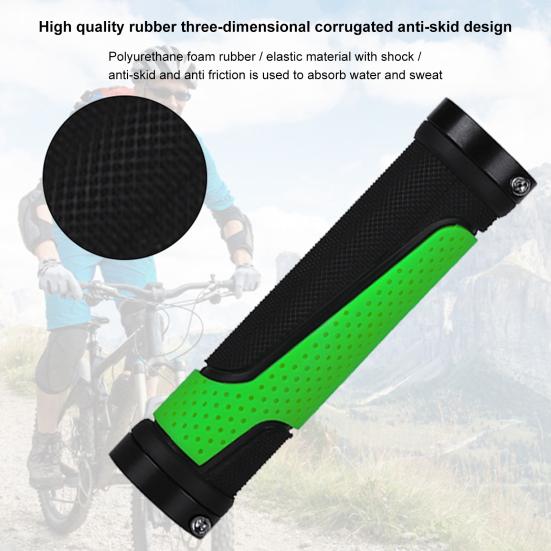 2Pcs/Set Bike Handle Grips Anti-slip Easy To Install Lightweight Shock-absorption Road Bike Handlebar Cover for Mountain Bike
