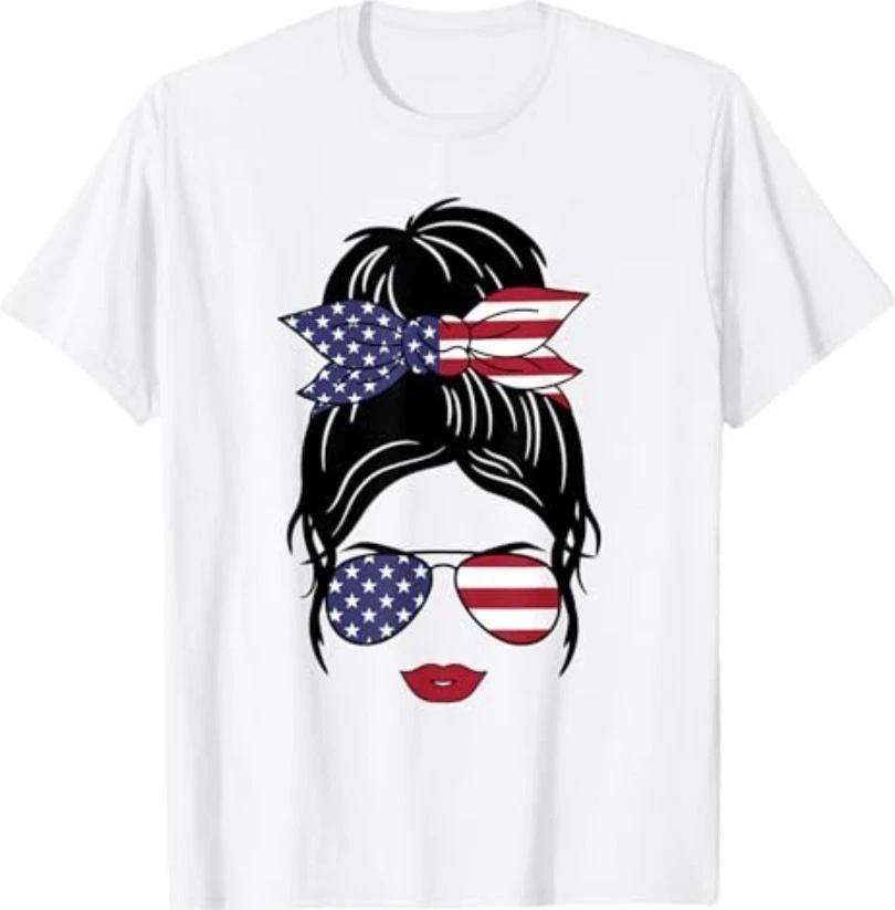 Lustiges 4. Juli Patriotisches Amerikanische Flagge Vierte Juli T-Shirt für Damen Herren