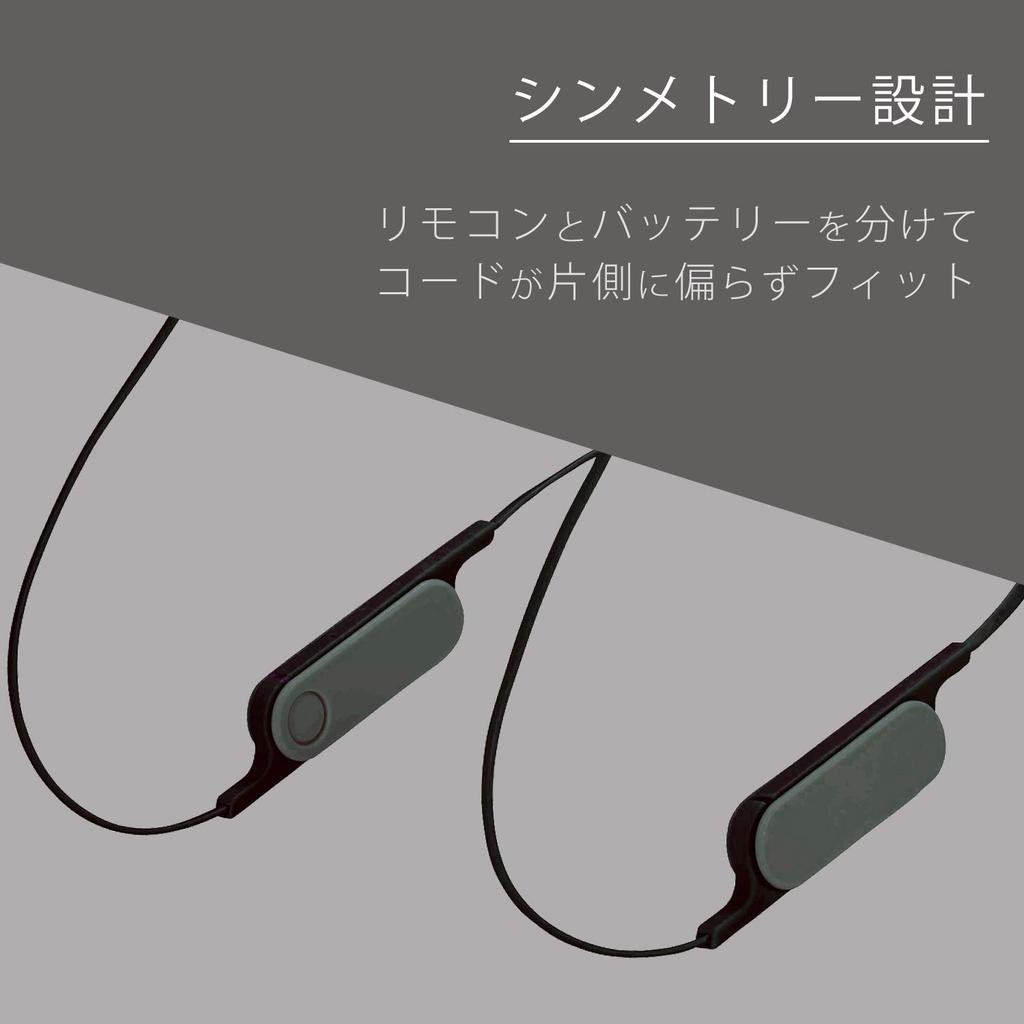 ELECOM Bluetooth 6 Hours of Continuous Music Smoke Black Earphones, 1-Button Operation, Playback, (LBT-HPC14AVBK)